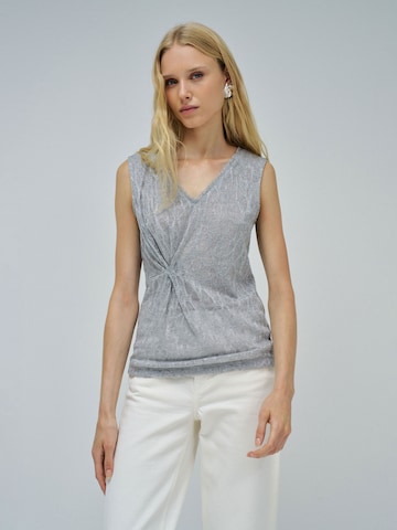 Salsa Jeans Top in Grijs: voorkant