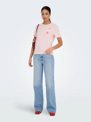 ONLY T-Shirt 'ONLPOLLY' in Lila