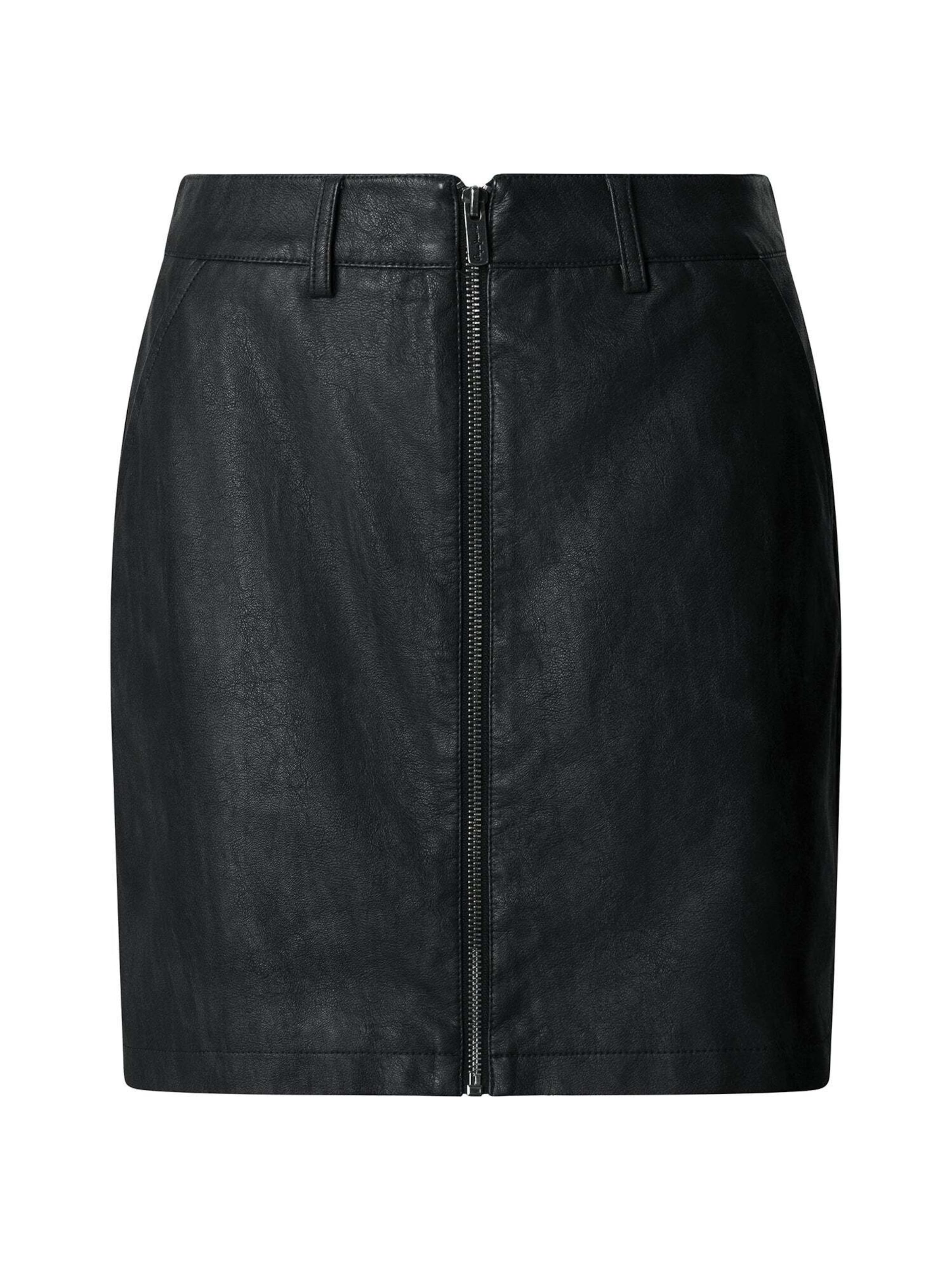 Gonna 'Pia' di Pepe Jeans in nero: frontale