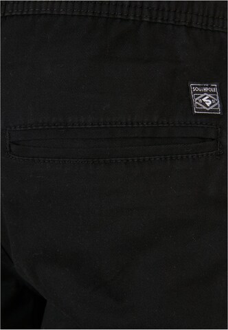 SOUTHPOLE Tapered Cargo trousers in Black
