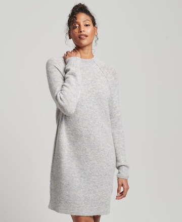 Superdry Knitted dress in Grey: front