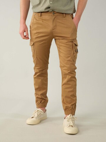 Effilé Pantalon 'Garden' Deeluxe en beige : devant