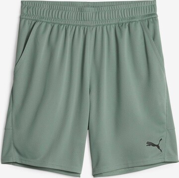 PUMA Regular Workout Pants in Green: front