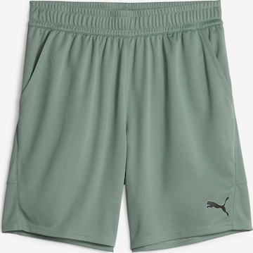 PUMA Regular Спортен панталон в зелено: отпред
