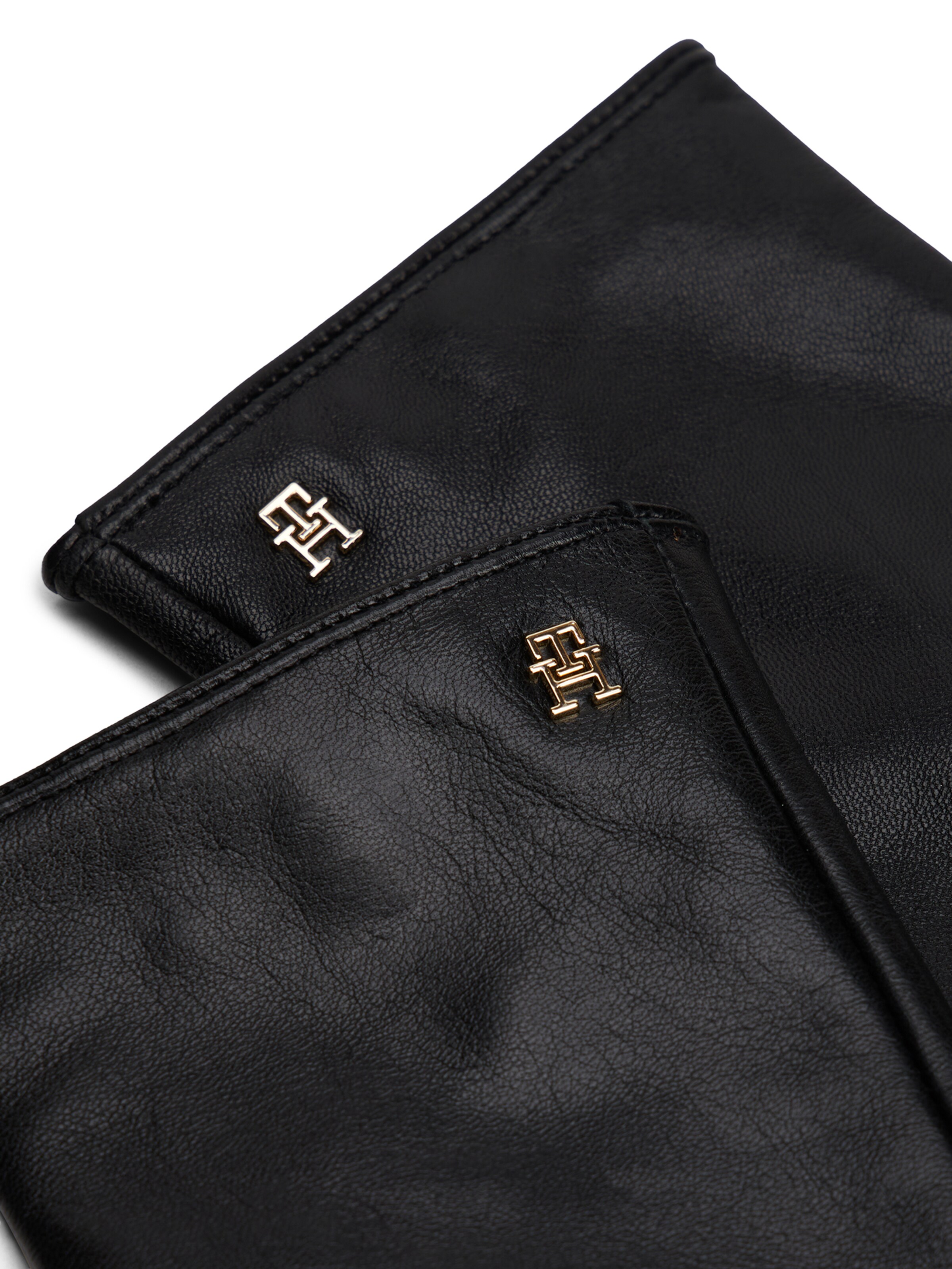 juoda TOMMY HILFIGER Pirštuotos pirštinės