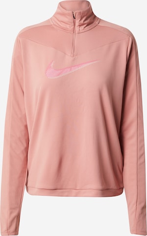NIKE Performance Shirt 'Swoosh' in Pink: front