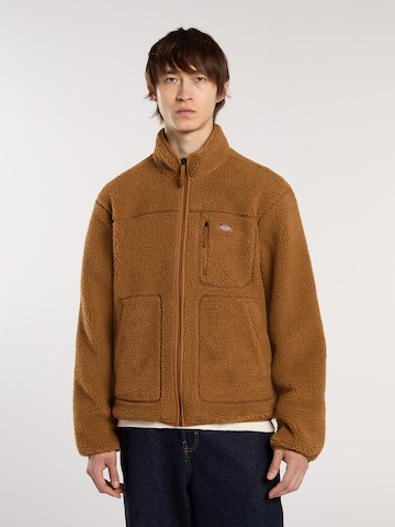 Veste en polaire 'Mount Hope' DICKIES en marron : devant