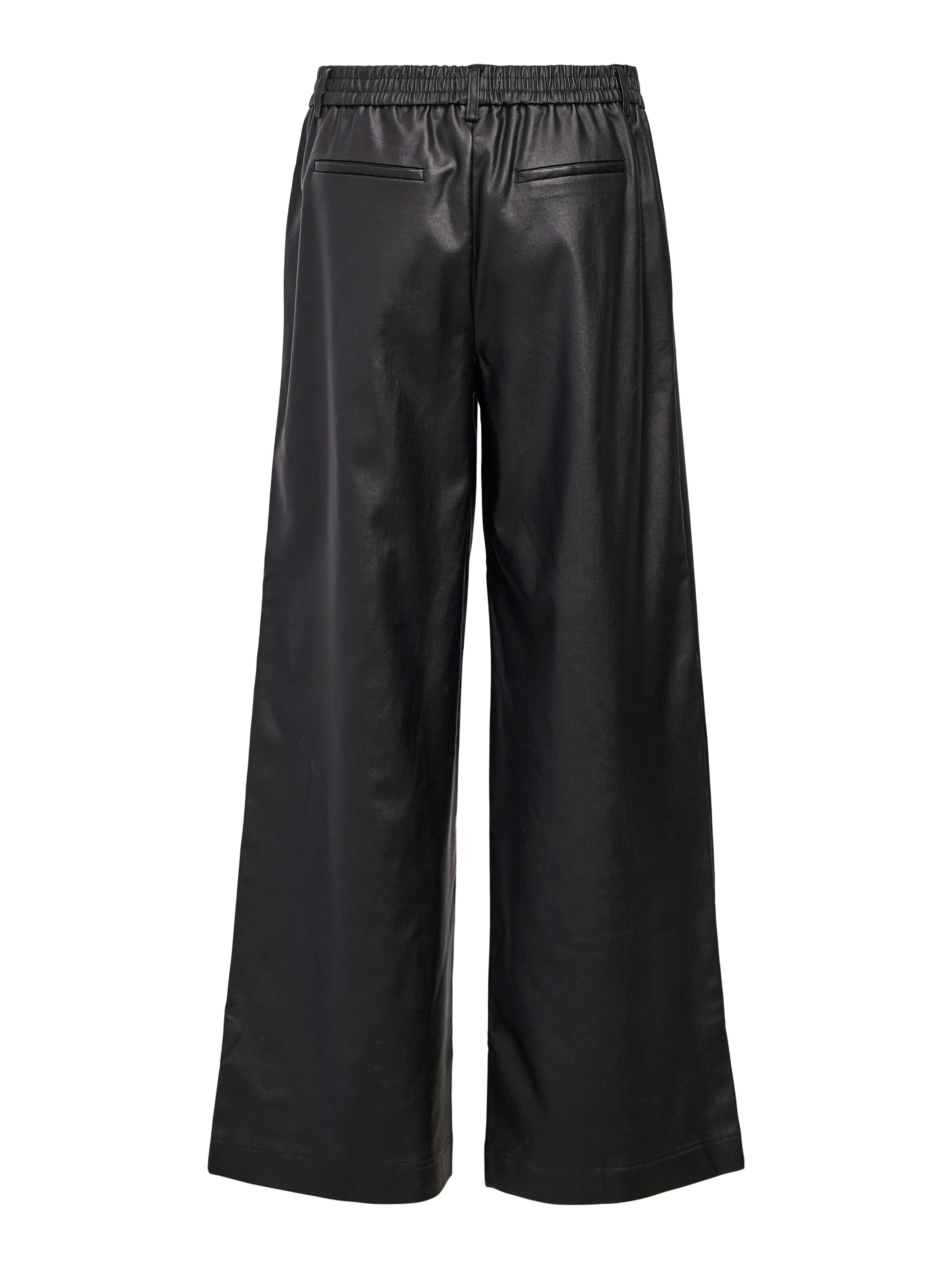 Wide leg Pantaloni 'OBJMelba Lisa' de la OBJECT pe negru
