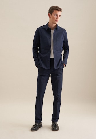 SEIDENSTICKER Regular fit Button Up Shirt 'Smart Casual' in Blue