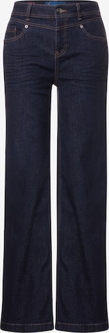 STREET ONE Zvonové kalhoty Džíny – modrá: přední strana