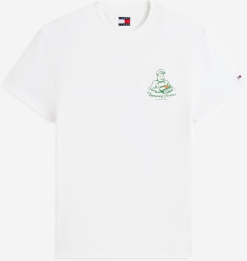Tricou de la Tommy Jeans pe alb: față