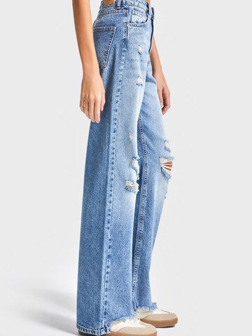 IT'S BASIC Regular Jeans 'EMMA Straight High Rise Jeans' in Blauw