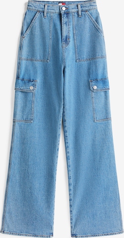 Tommy Jeans - Pierna ancha Pantalón vaquero cargo 'Claire' en azul: frente
