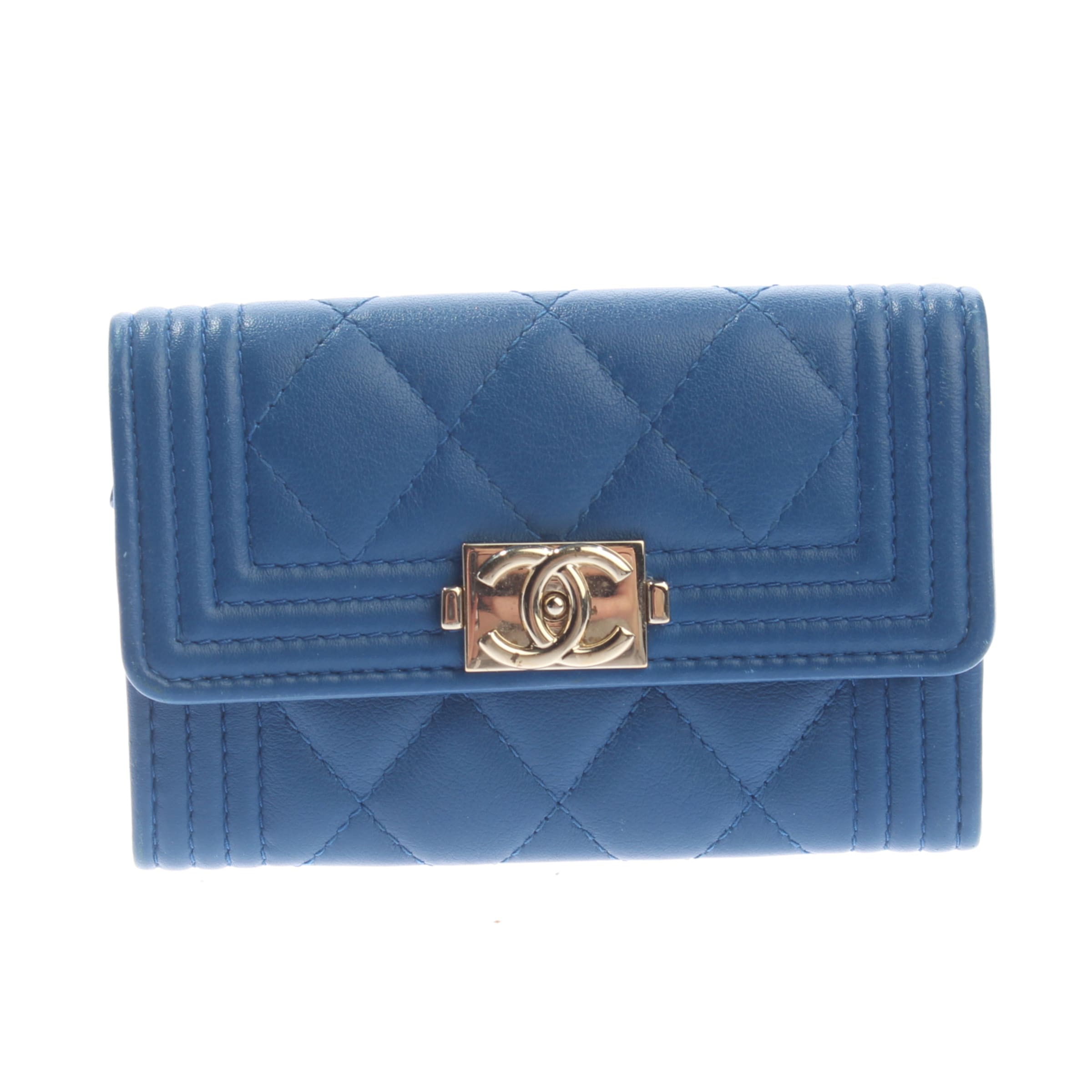 CHANEL Small Leather Goods in One size in Blue: front