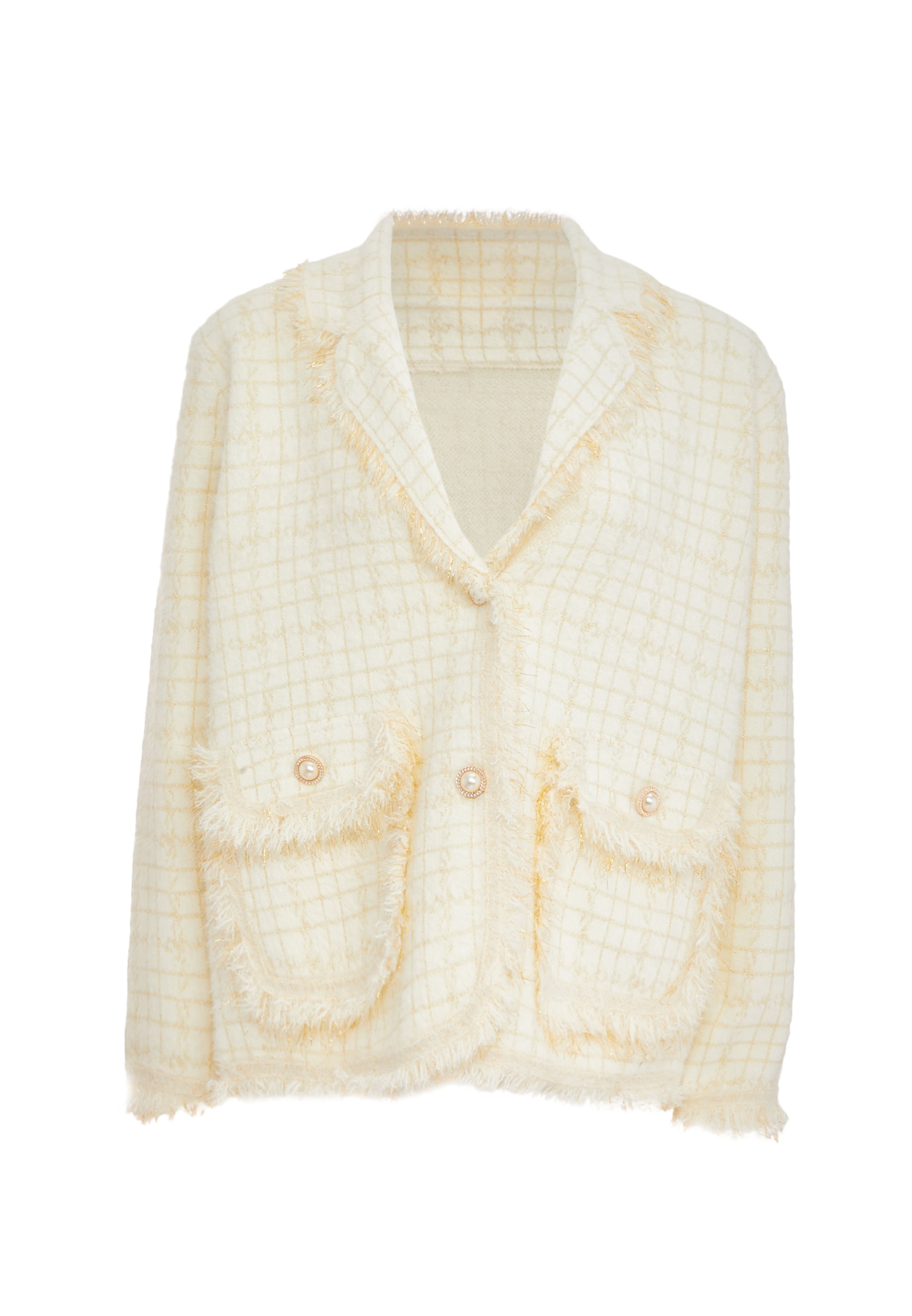 CARNEA Neuletakki värissä valkoinen: etupuoli