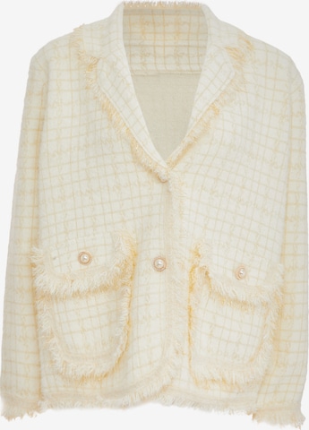 CARNEA Knit Cardigan in White: front