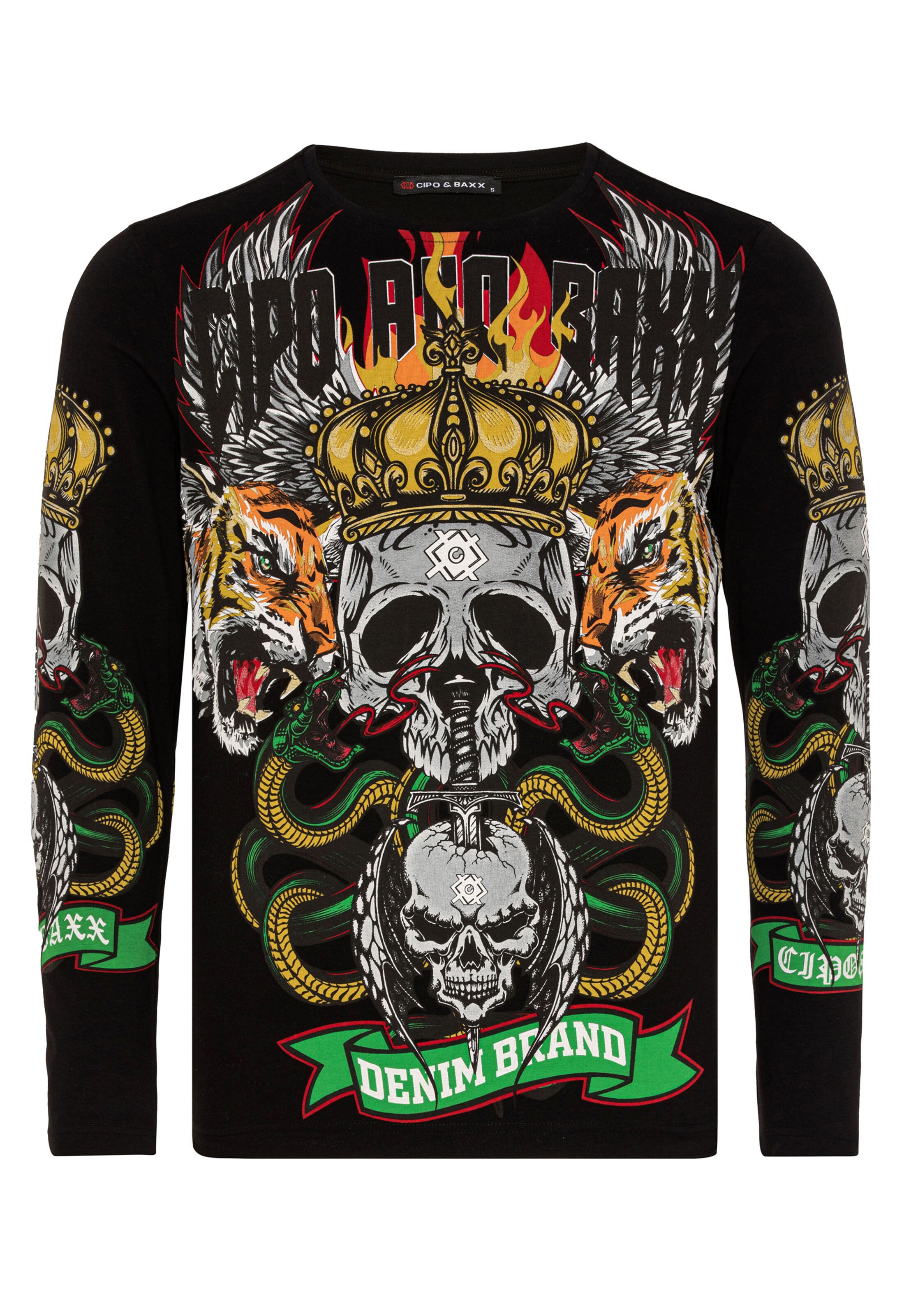 CIPO & BAXX Shirt in Zwart: voorkant