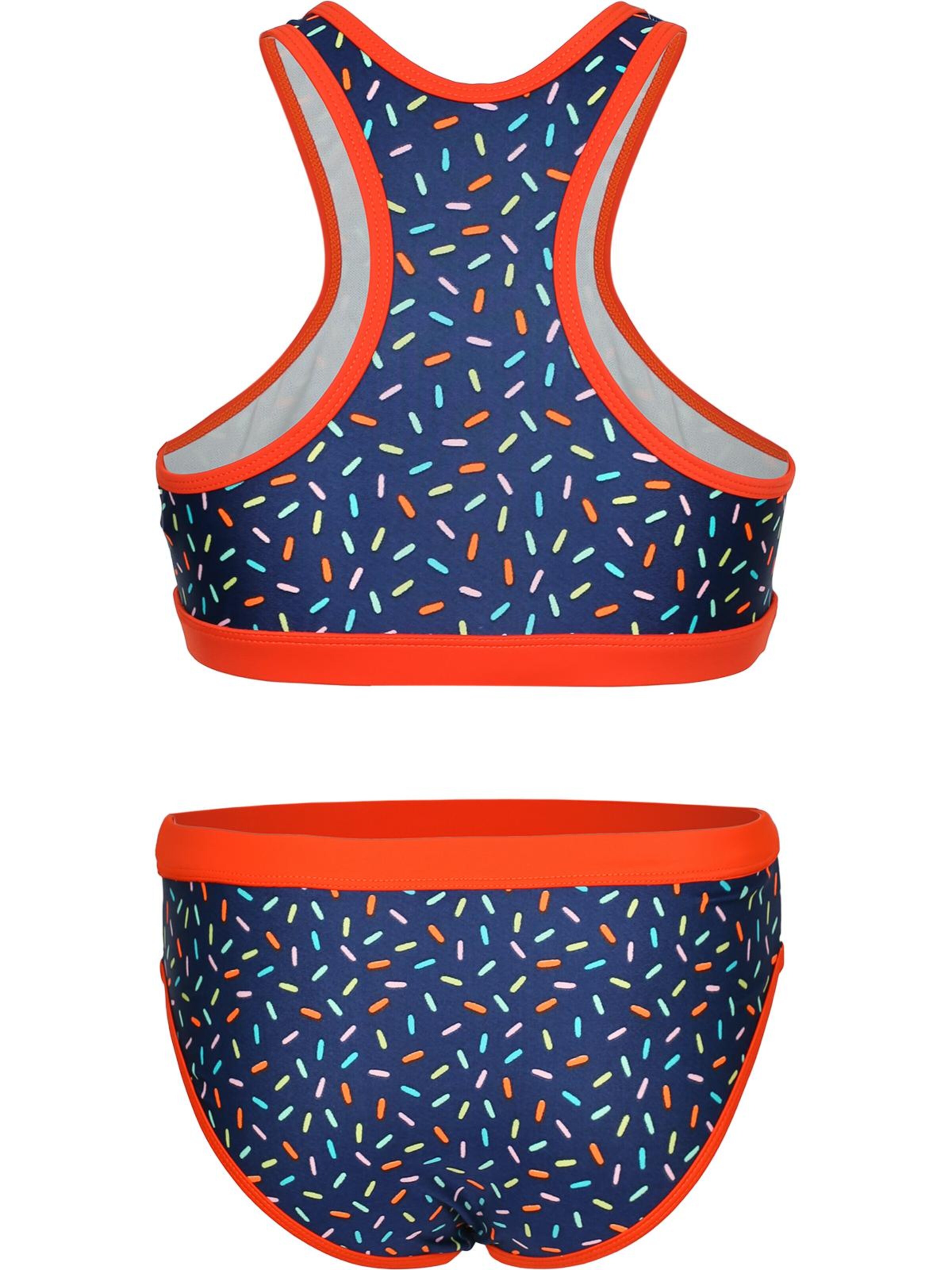 La V High neck Bikini 'Basic' in Blauw