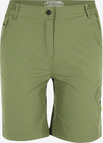 KILLTEC Normalny krój Spodnie outdoor 'Trin' w kolorze zielony: przód