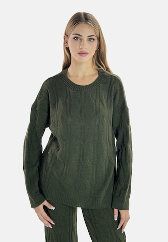 Pantalons de tailleur Elara en vert