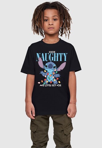 Maglietta 'Lilo And Stitch - Naughty And Nice' di ABSOLUTE CULT in nero: frontale