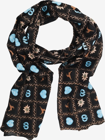 Allgäu Rebell Schal 'Trachteneleganz' in Schwarz: Vorderseite