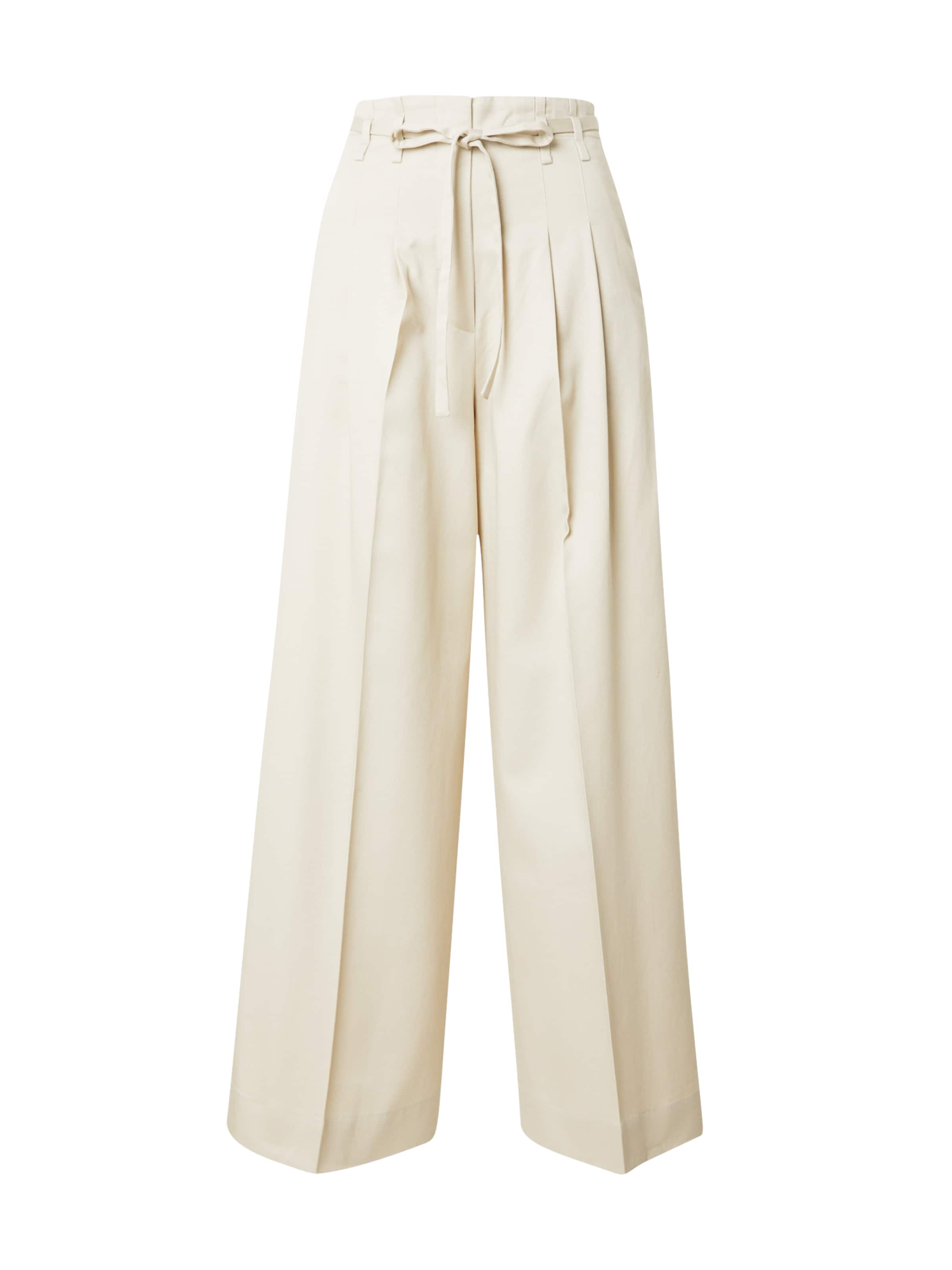 & Other Stories - Pierna ancha Pantalón plisado en beige: frente