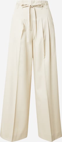 Wide leg Pantaloni con pieghe di & Other Stories in beige: frontale
