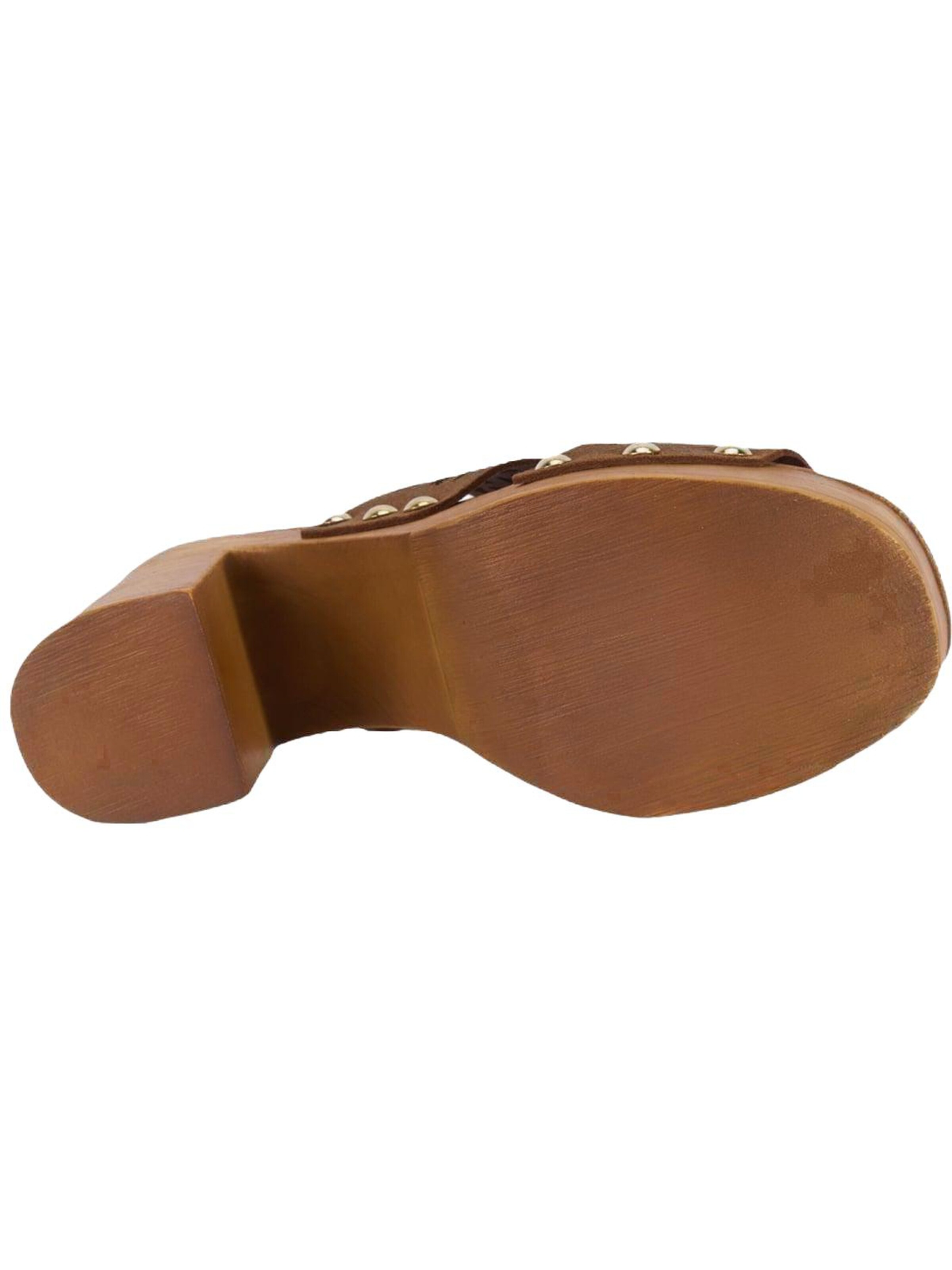 Desa - Zapatos abiertos 'DESA Damen-Plateausandalen aus perforiertem Wildleder' en marrón