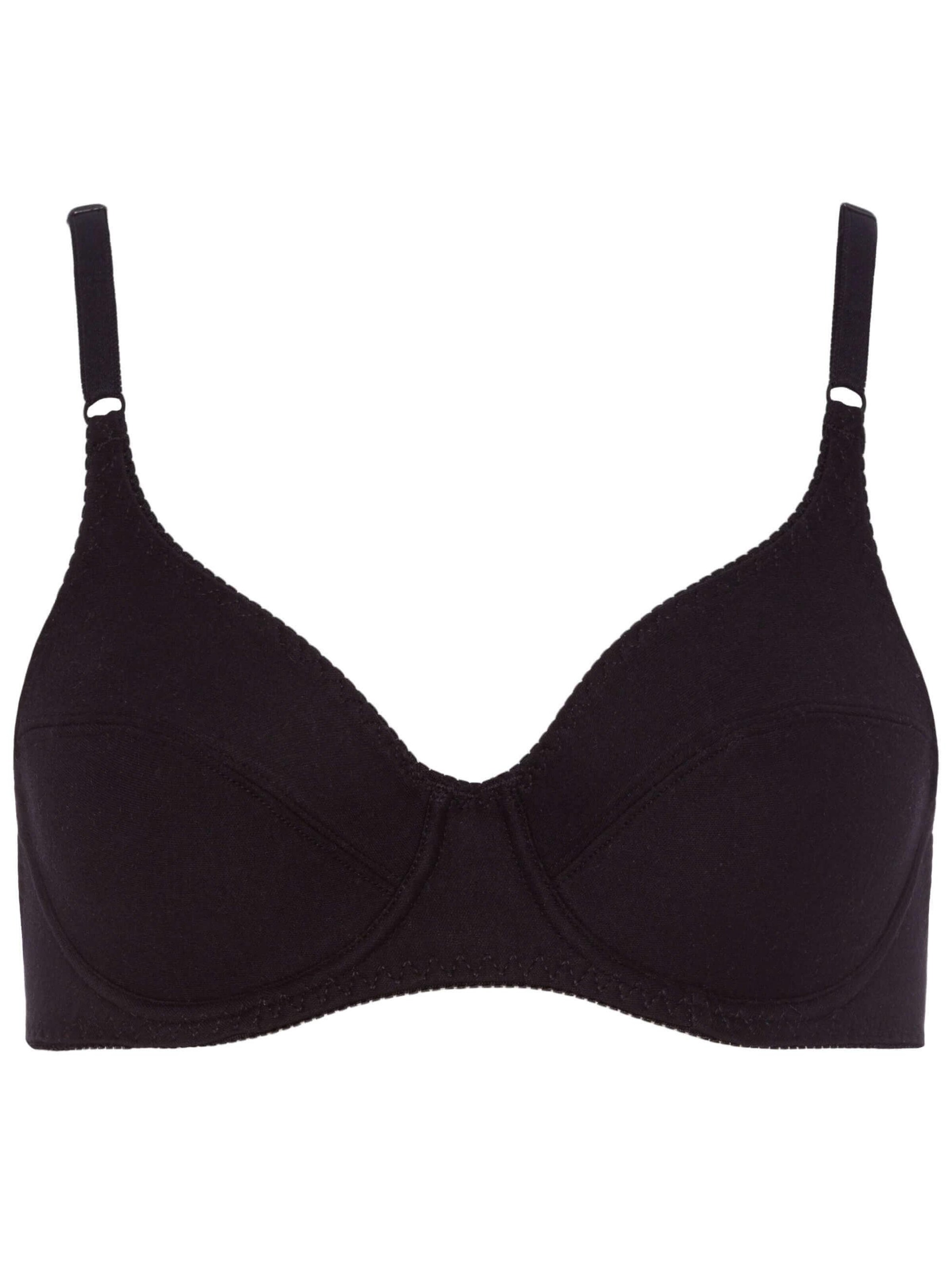 BeeDees T-Shirt BH 'Bügel-BH Rock'n'Roll W'‌‌‌‌‌‌‌‌ in Schwarz: Vorderseite