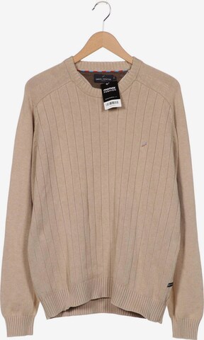 HECHTER PARIS Sweater & Cardigan in XL in Beige: front