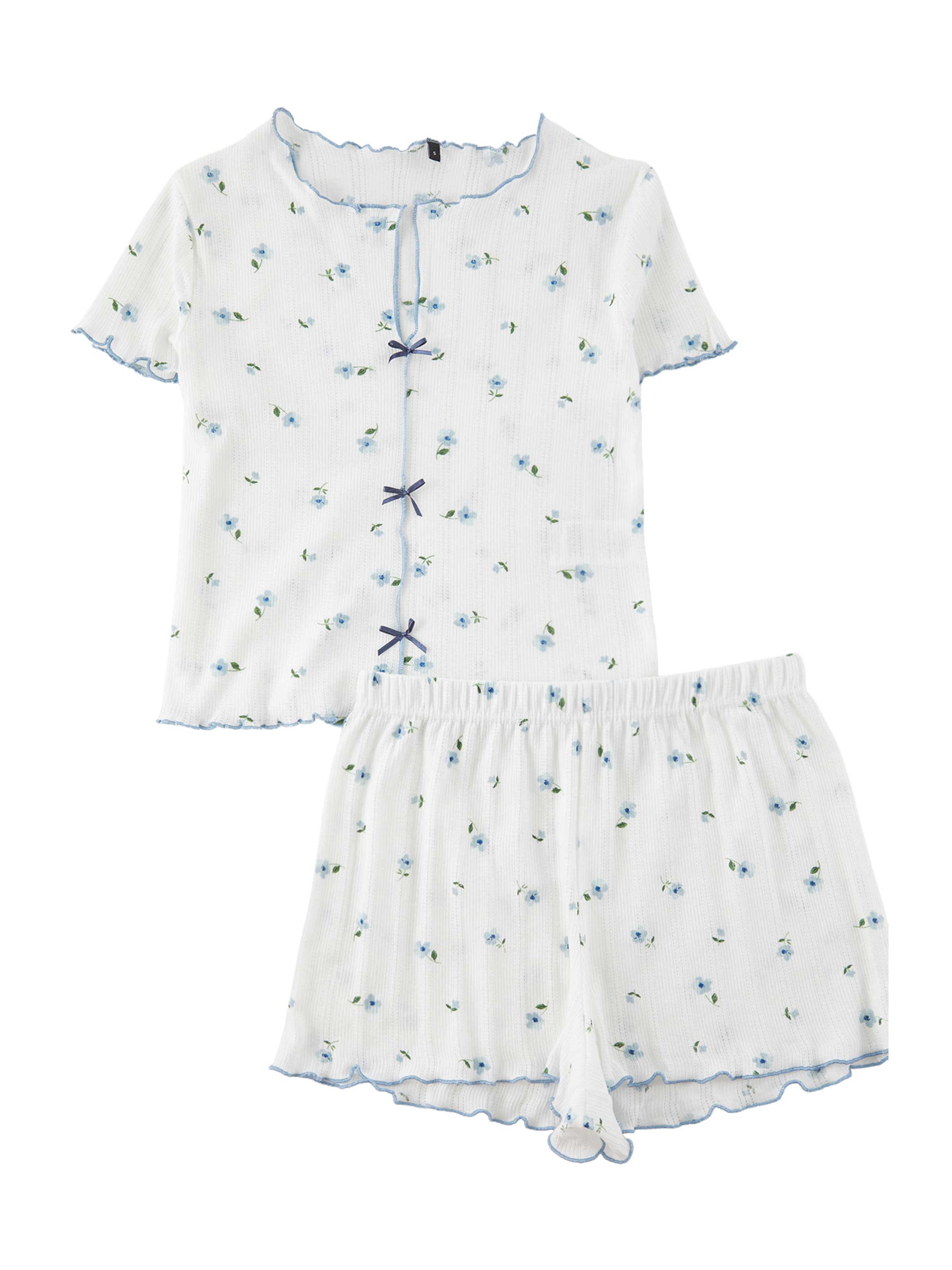 Trendyol Shorty en bleu / bleu clair / vert / blanc, Vue avec produit