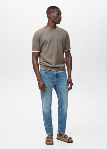 MANGO MAN Tapered Jeans 'Ben' in Blau