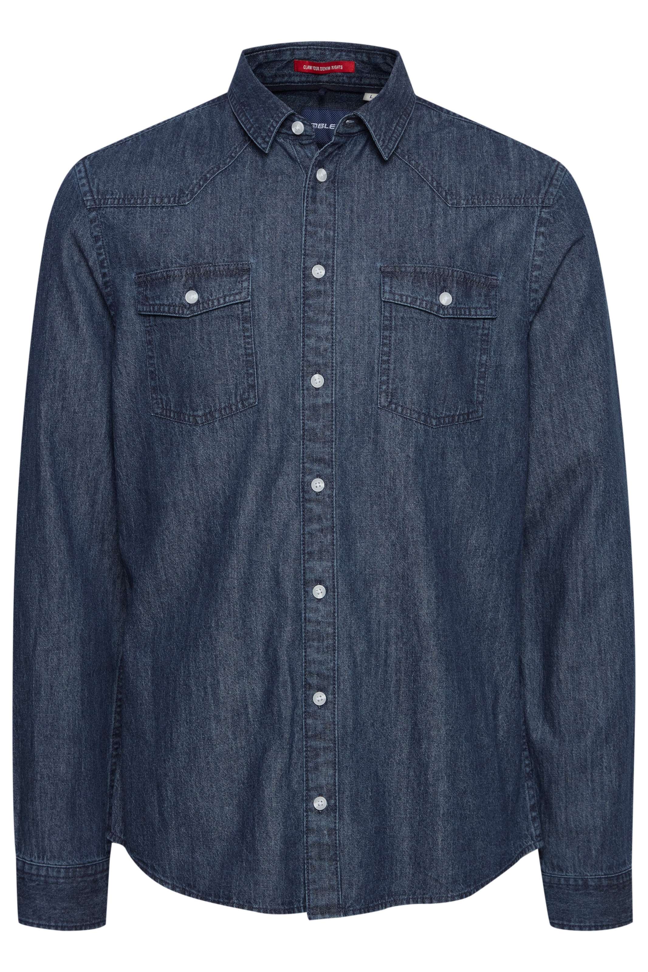 Coupe regular Chemise 'Nantes' BLEND en bleu : devant