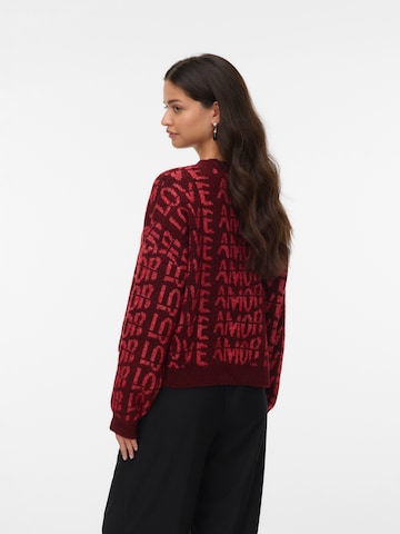 VERO MODA Пуловер 'VMLove' в червено