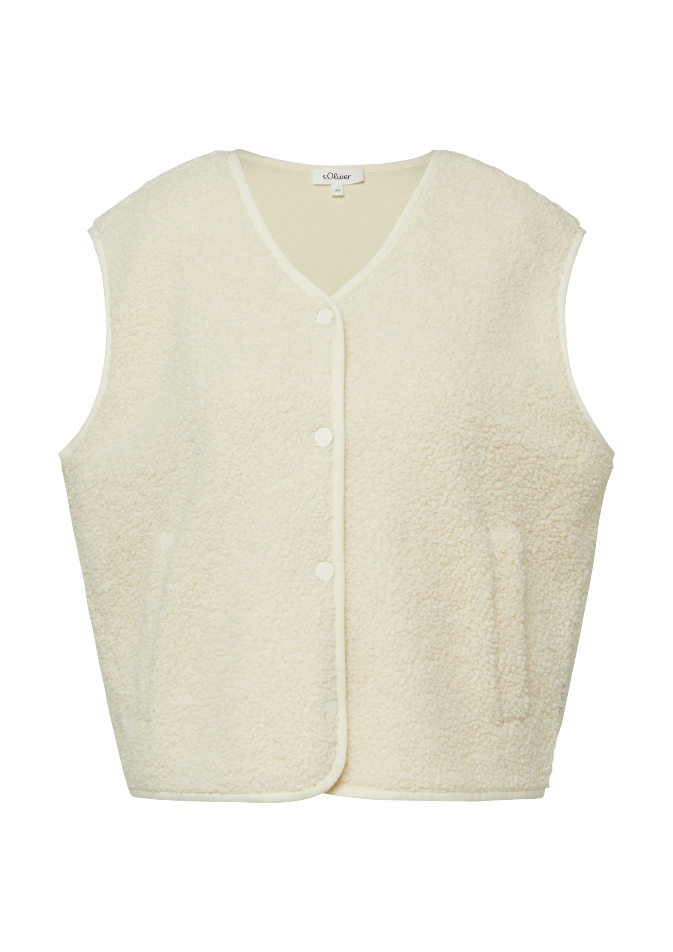 s.Oliver Bodywarmer in Beige: voorkant