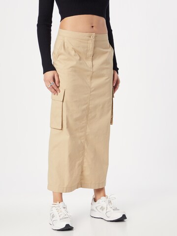 Monki Skirt in Beige: front