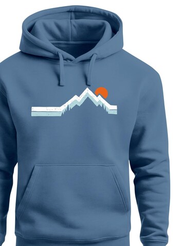 Neverless Sweatshirt 'Mountain Sun' in Blue