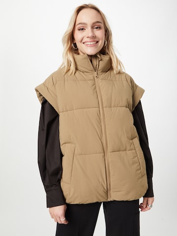 KAREN BY SIMONSEN Bodywarmer 'Dunja' in Bruin: voorkant