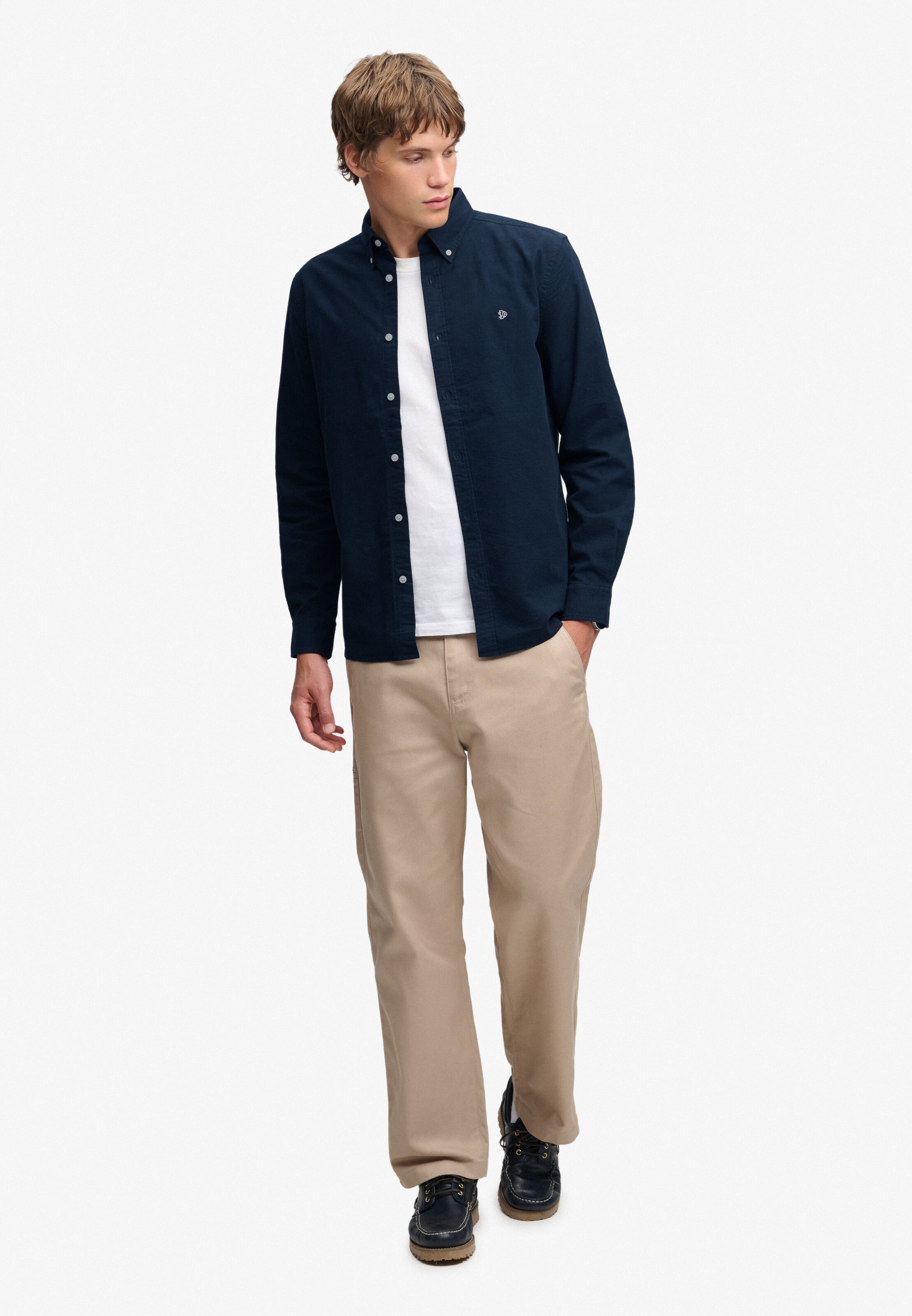 Superdry & Co Slim fit Overhemd in Blauw