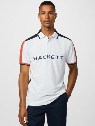 Hackett London Poloshirt in Weiß: Vorderseite