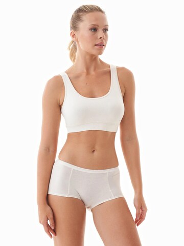 Organication Bustier BH in Weiß: Vorderseite