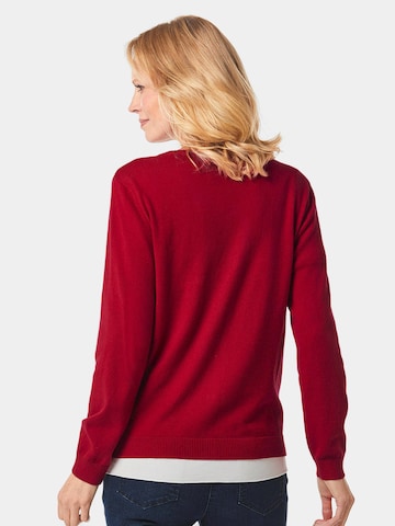 Goldner Gebreid vest in Rood