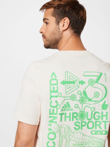 ADIDAS PERFORMANCE Performance Shirt 'Connected Throug Sport' in White