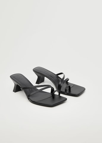 MANGO T-Bar Sandals 'two' in Black