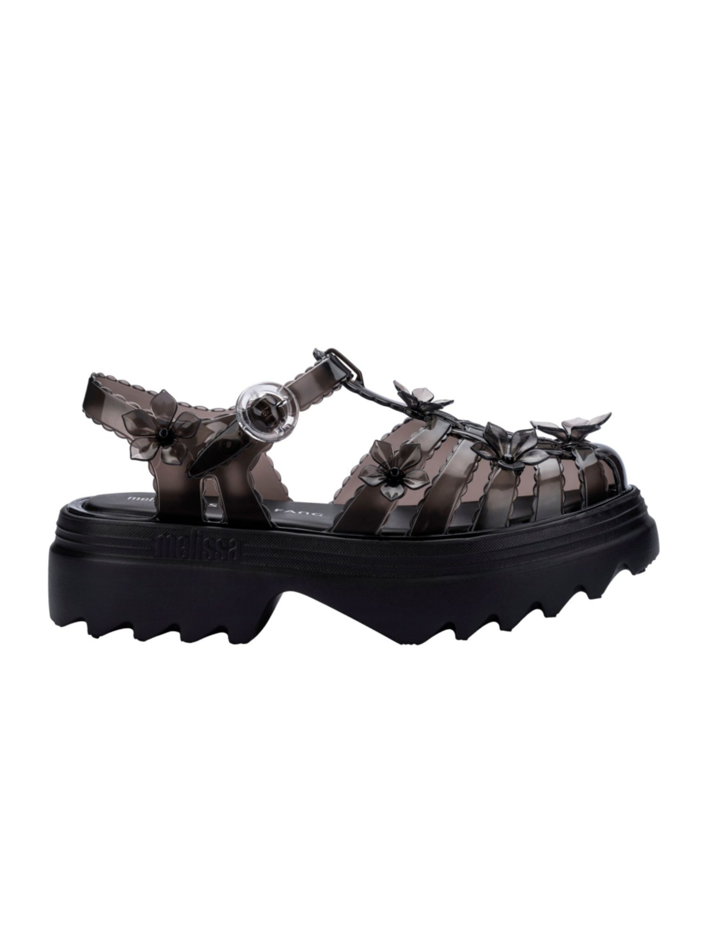 MELISSA Sandale 'Possession Sakura x Susan Fang' in Schwarz: Vorderseite