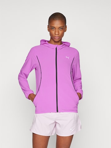 purpurinė PUMA Sportinė striukė 'RUN VELOCITY': priekis