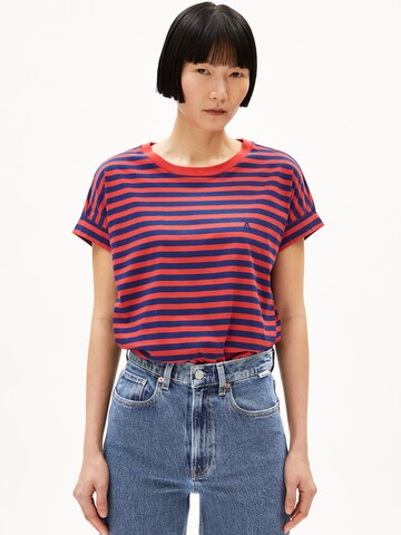 ARMEDANGELS T-Shirt IDAARA STRIPES in Blau: Vorderseite