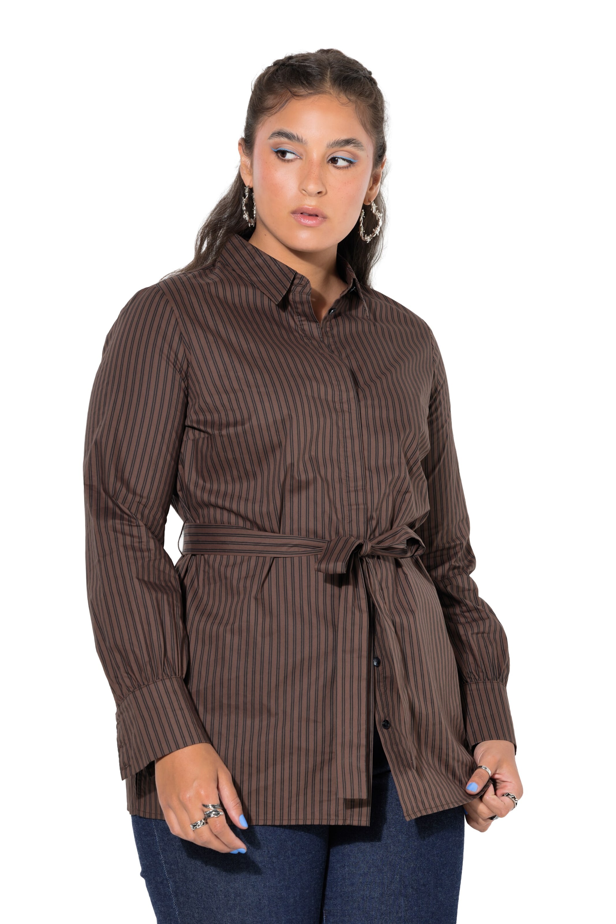 Studio Untold Bluse in Braun: Vorderseite