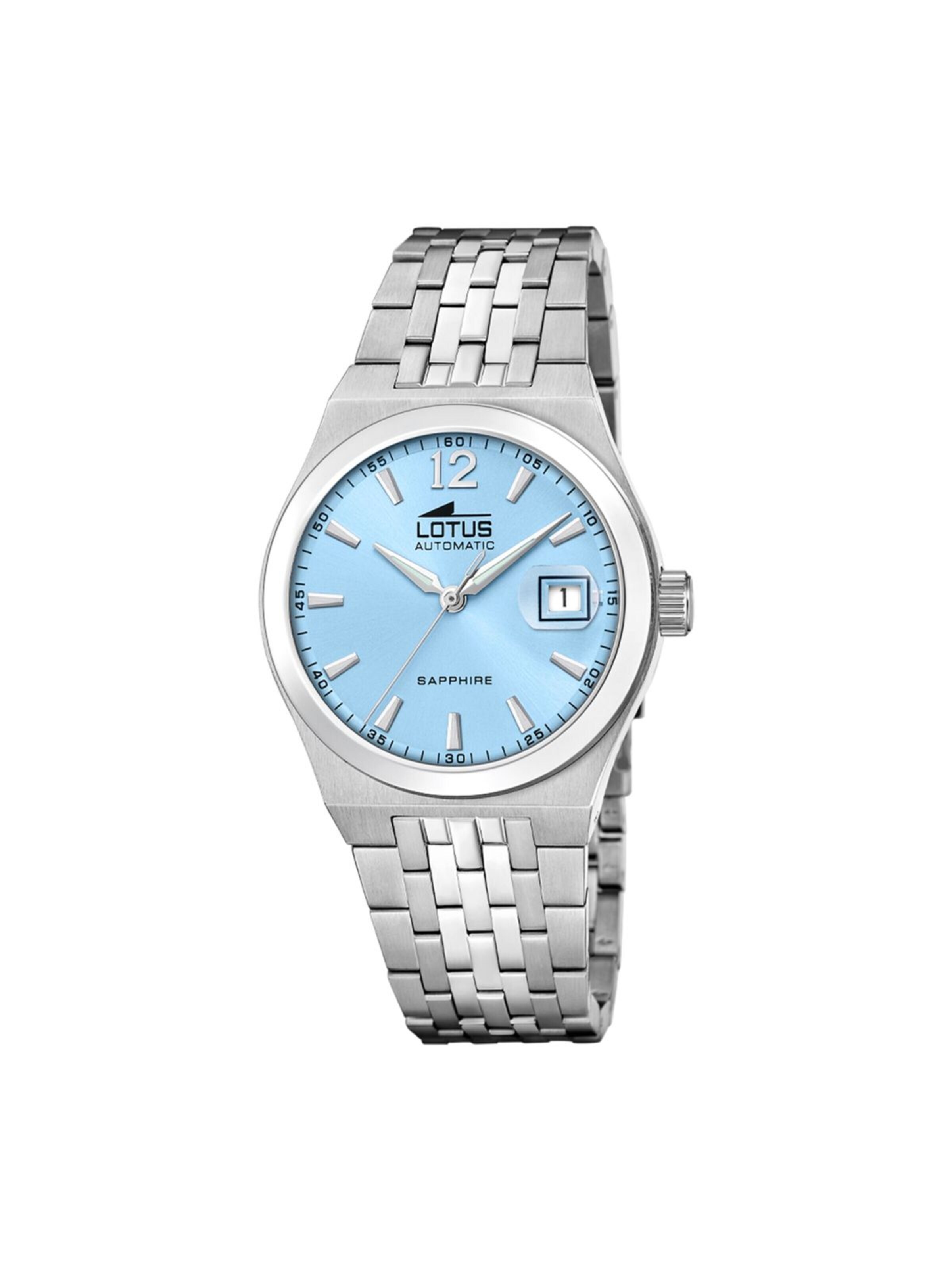 Lotus Analoog horloge in Blauw: voorkant